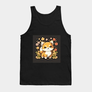 Chibi Shiba Inu: Blossom Charm Tank Top